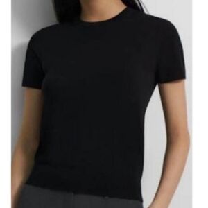 Nordstrom Black Slim Fit Short Sleeve Sweater